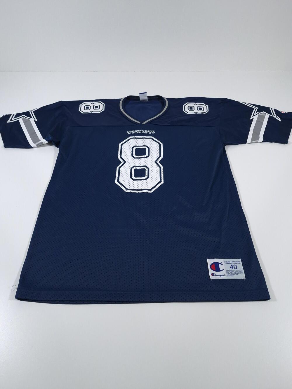Champion Dallas Cowboys NFL Jersey- Troy Aikman #8 - Men’s Size Med 40 - Vintage